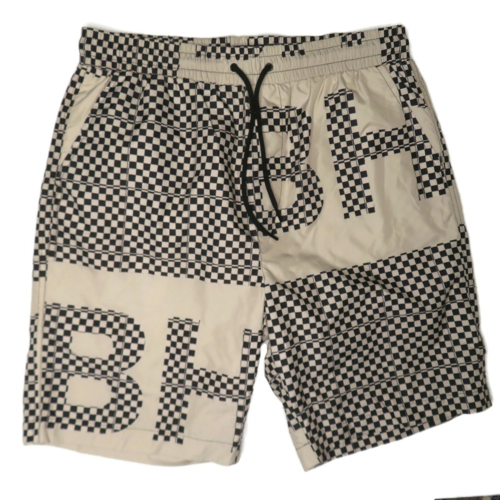 Bobblehaus Ripstop Shorts Men Large New BH Printed Ripstop Nylon Checkered Black